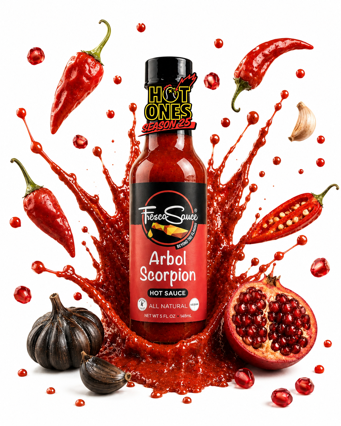 Arbol Scorpion Hot Sauce Featured on Hot Ones