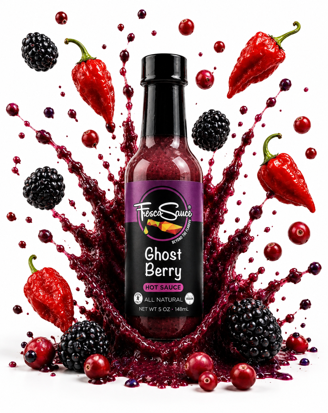Ghost Berry Hot Sauce Ghost Peppers & Black Berries