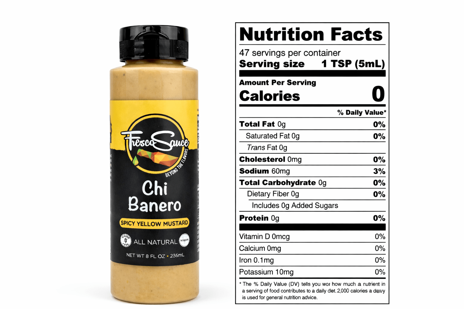 Chi Banero Spicy Yellow MustardFresco SauceMustard