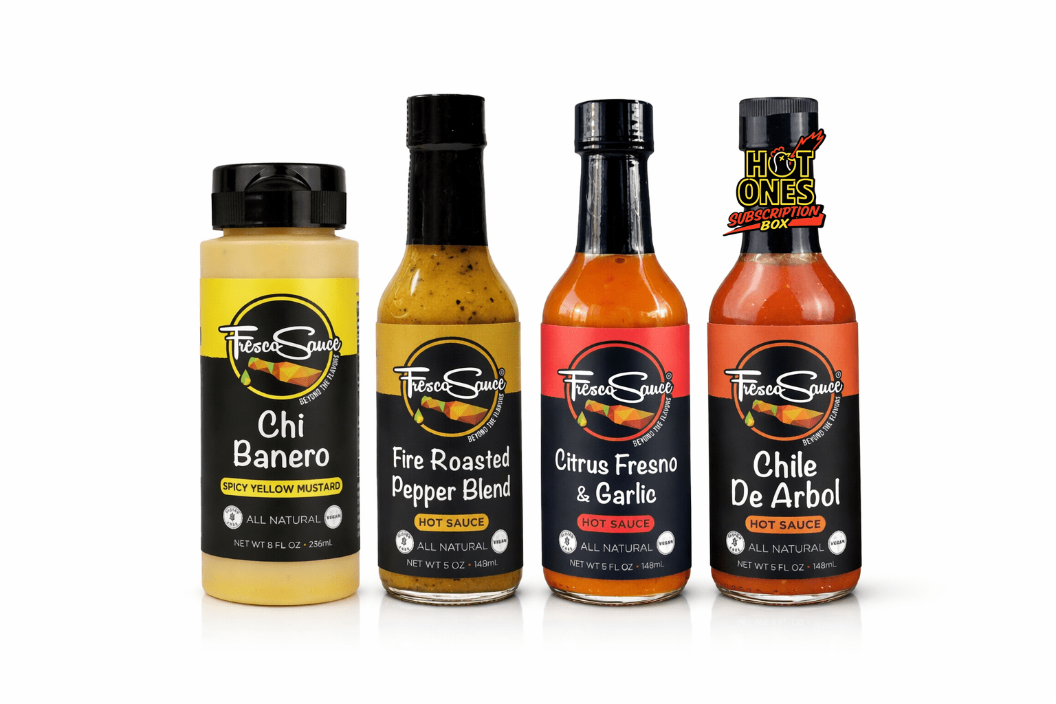 Fabulous Hot sauce Gift 4 Pack Includes One of Hot Ones SaucesFresco SauceHot Sauce