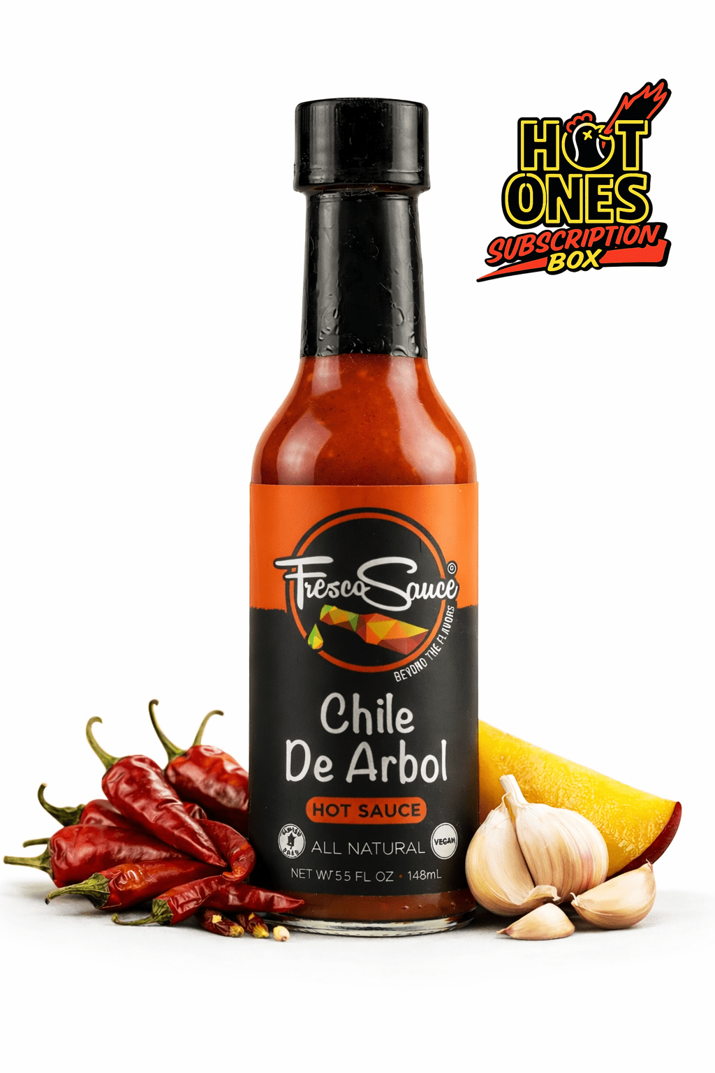 Fresco Sauce Chile De Arbol Hot Sauce Featured in Hot Ones Sub BoxFresco SauceHot Sauce