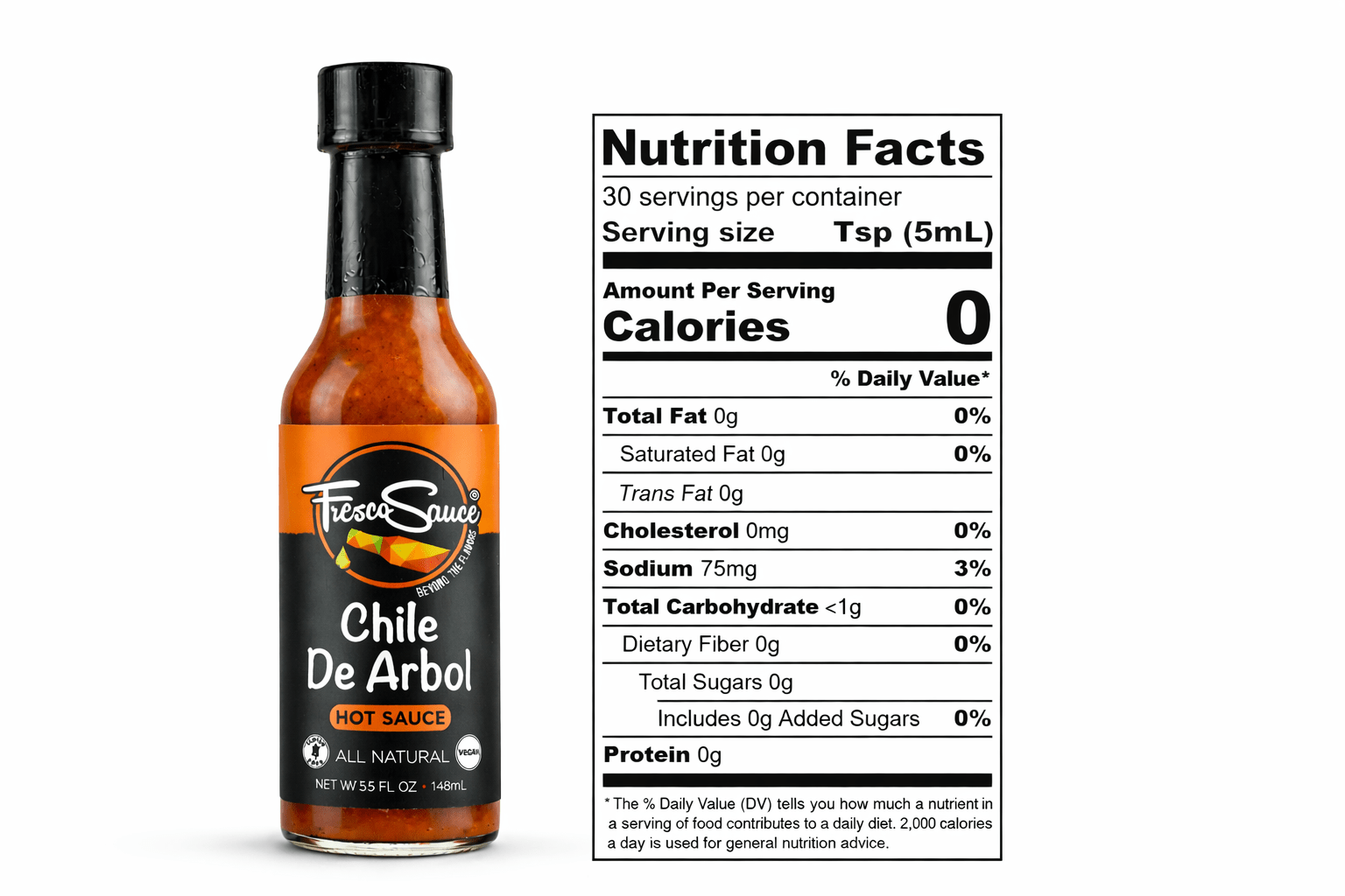 Fresco Sauce Chile De Arbol Hot SauceFresco SauceHot Sauce