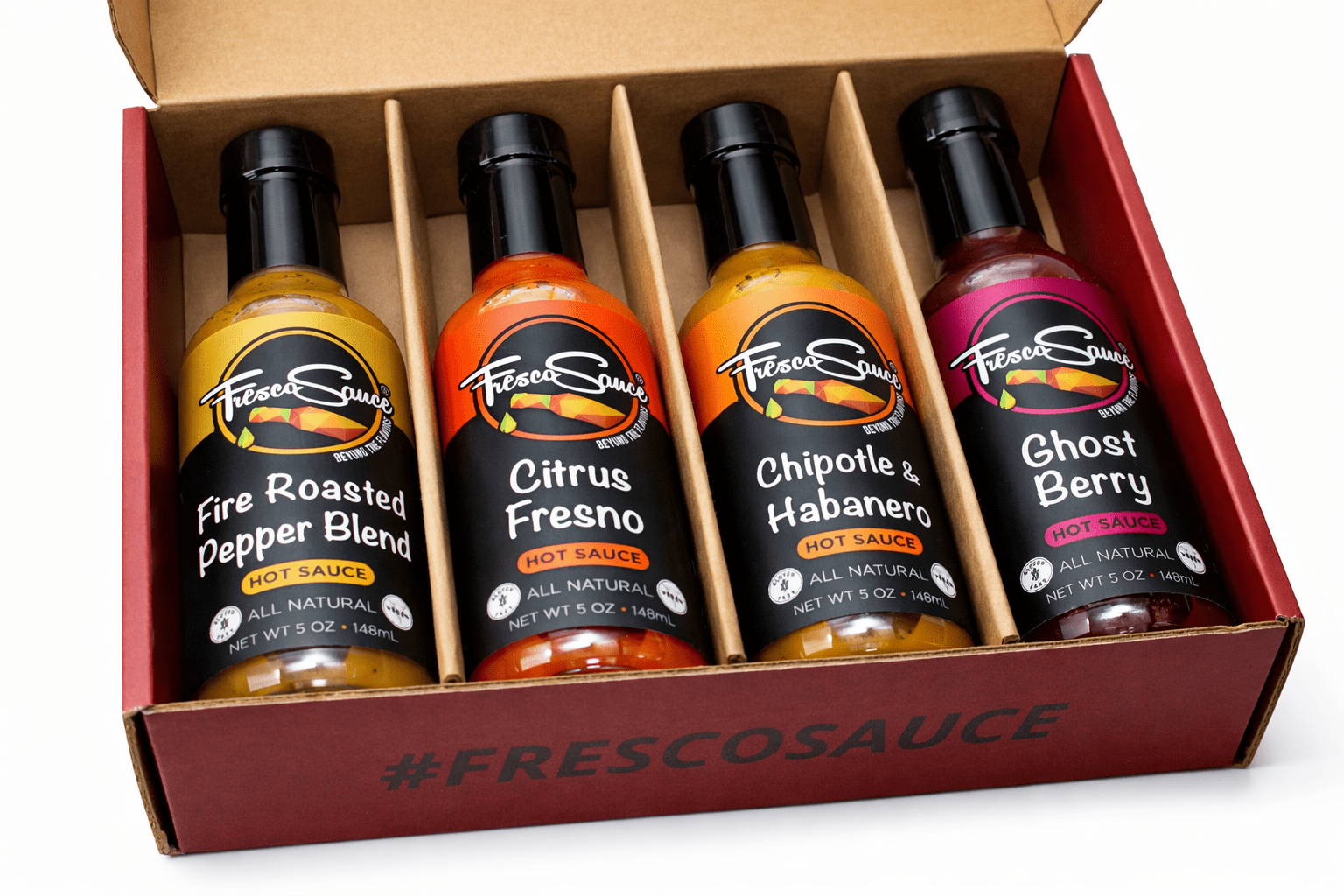4 Pack Hot Sauce Gift Box