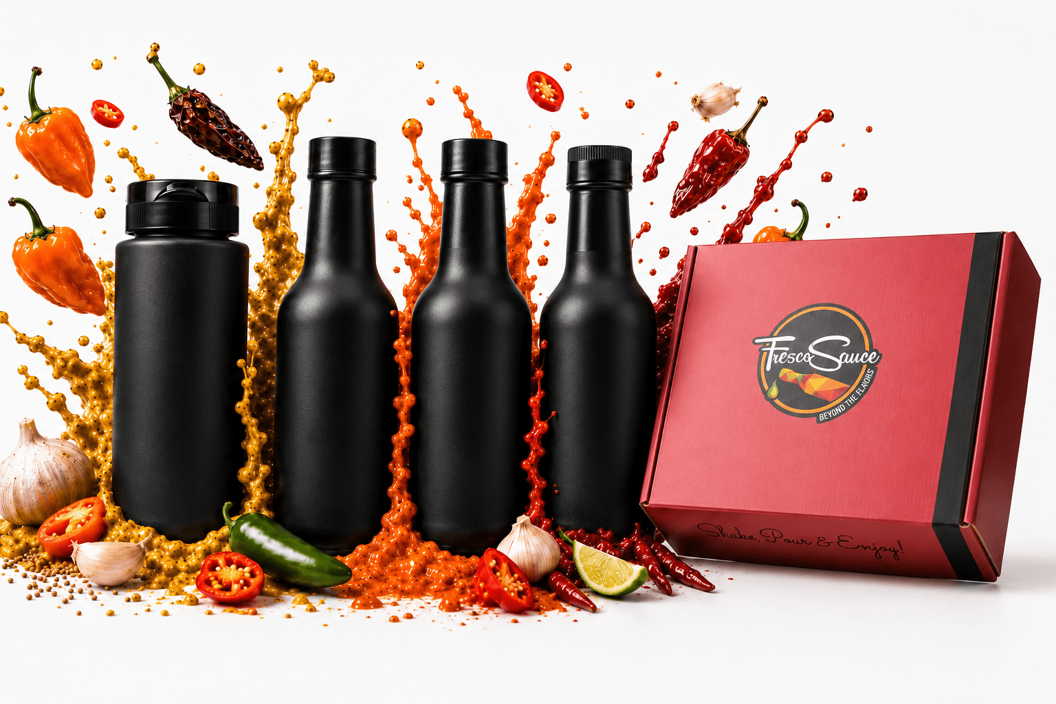 Fresco Sauce Make Your Own 4 Pack Hot Sauce Gift BoxFresco SauceHot Sauce
