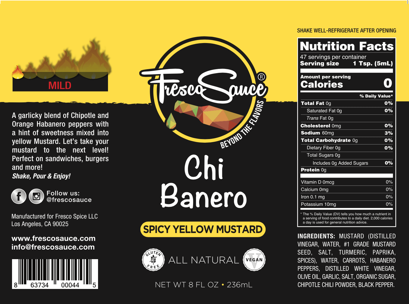 Chi Banero Spicy Yellow Mustard