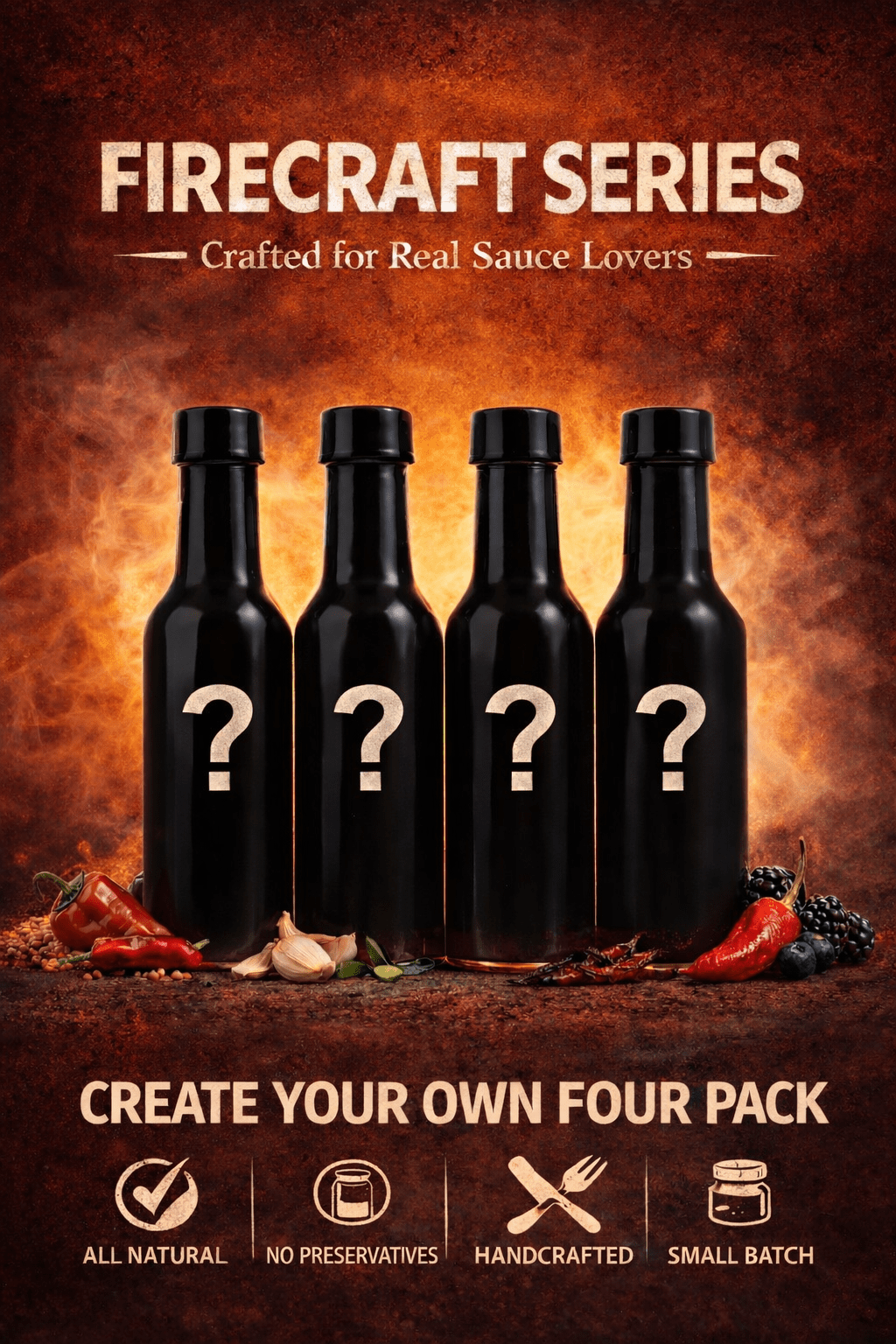 Fresco Sauce Make Your Own 4 Pack Hot Sauce Gift BoxFresco SauceHot Sauce